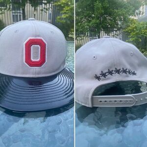 Ohio State NIKE True Snap Back Hat Buckeye Leaves Adjustable Sizing Polyester